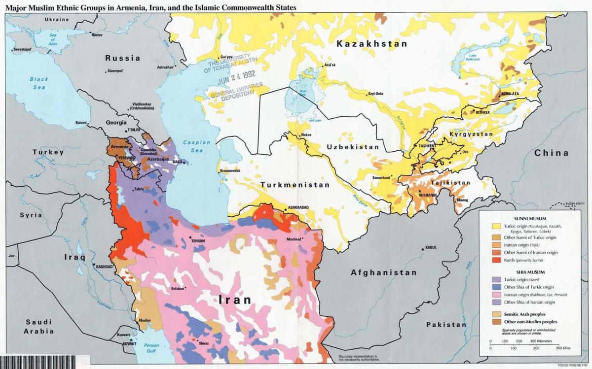 kort over Kasakhstan religion