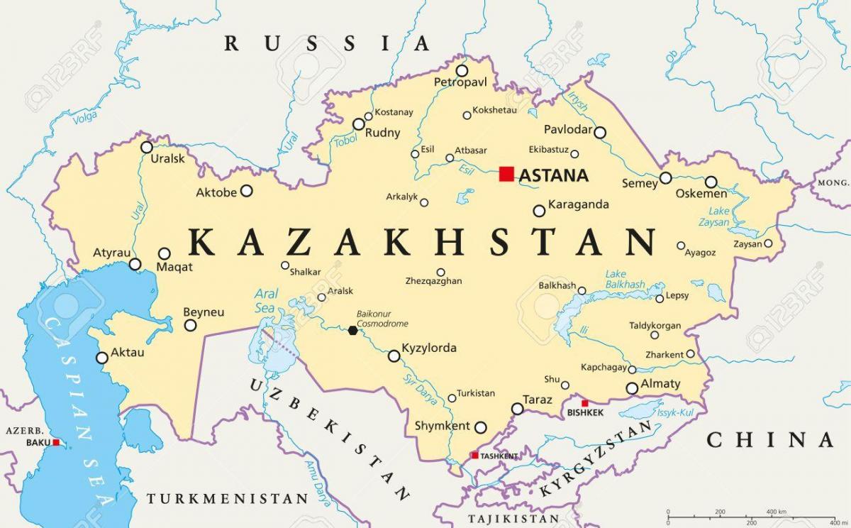 kort over astana, Kasakhstan