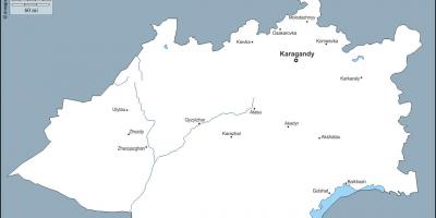 Kort over karaganda Kasakhstan