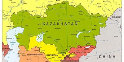 Kort over Kasakhstan asien kort