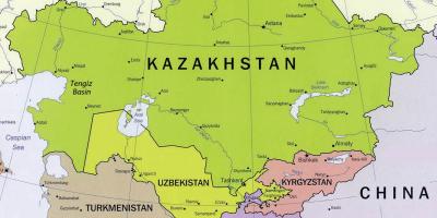 Kort over tengiz Kasakhstan